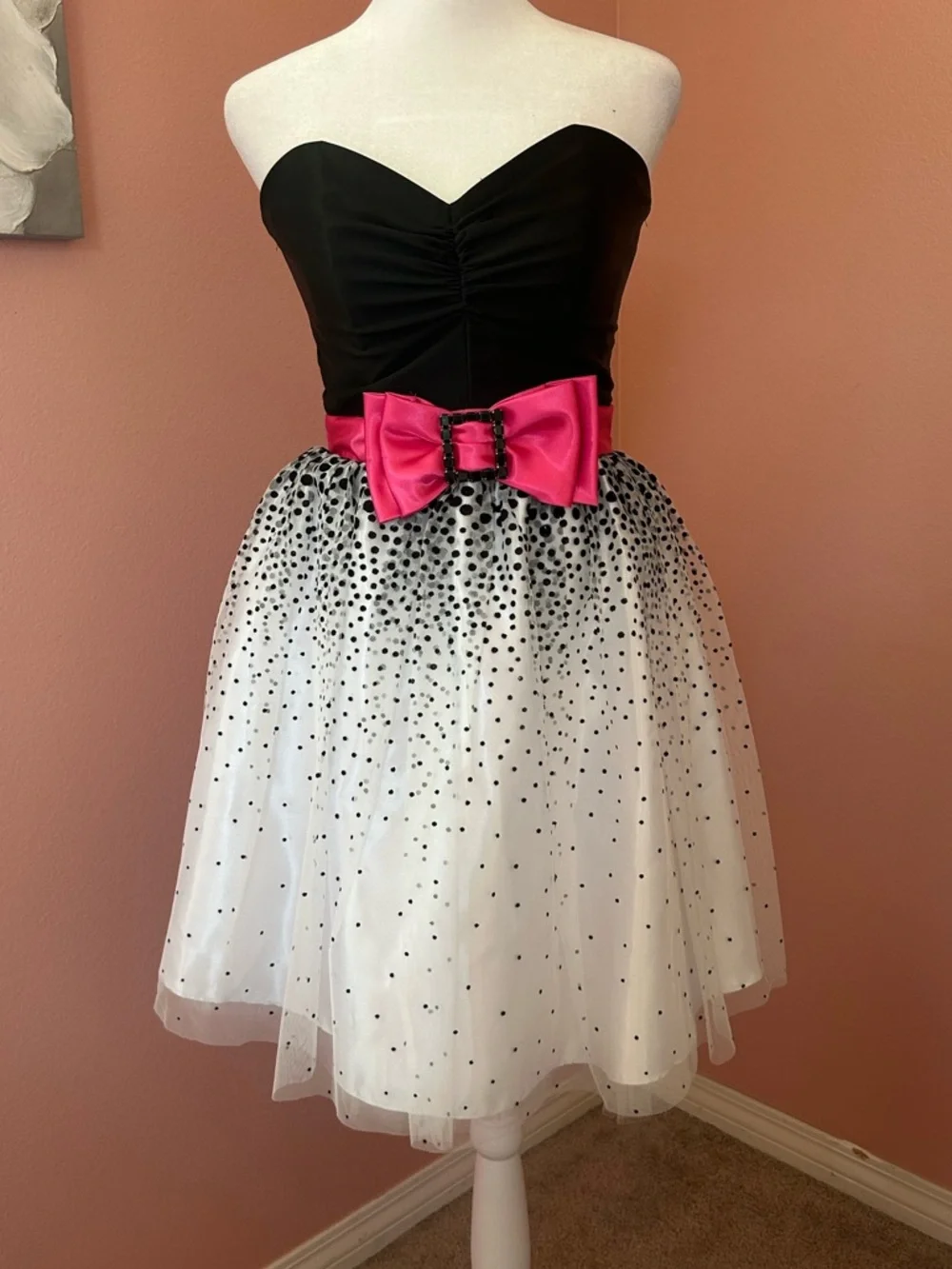 VTG Y2K Jessica McClintock Gunne Sax strapless tulle prom cupcake dress NWT 5 - Picture 6 of 12